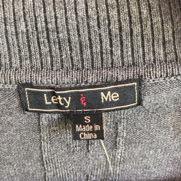 Lety & Me Gray Cardigan NWT - Picture 3 of 4
